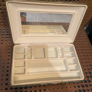 Vintage floral jewelry box storage hard case